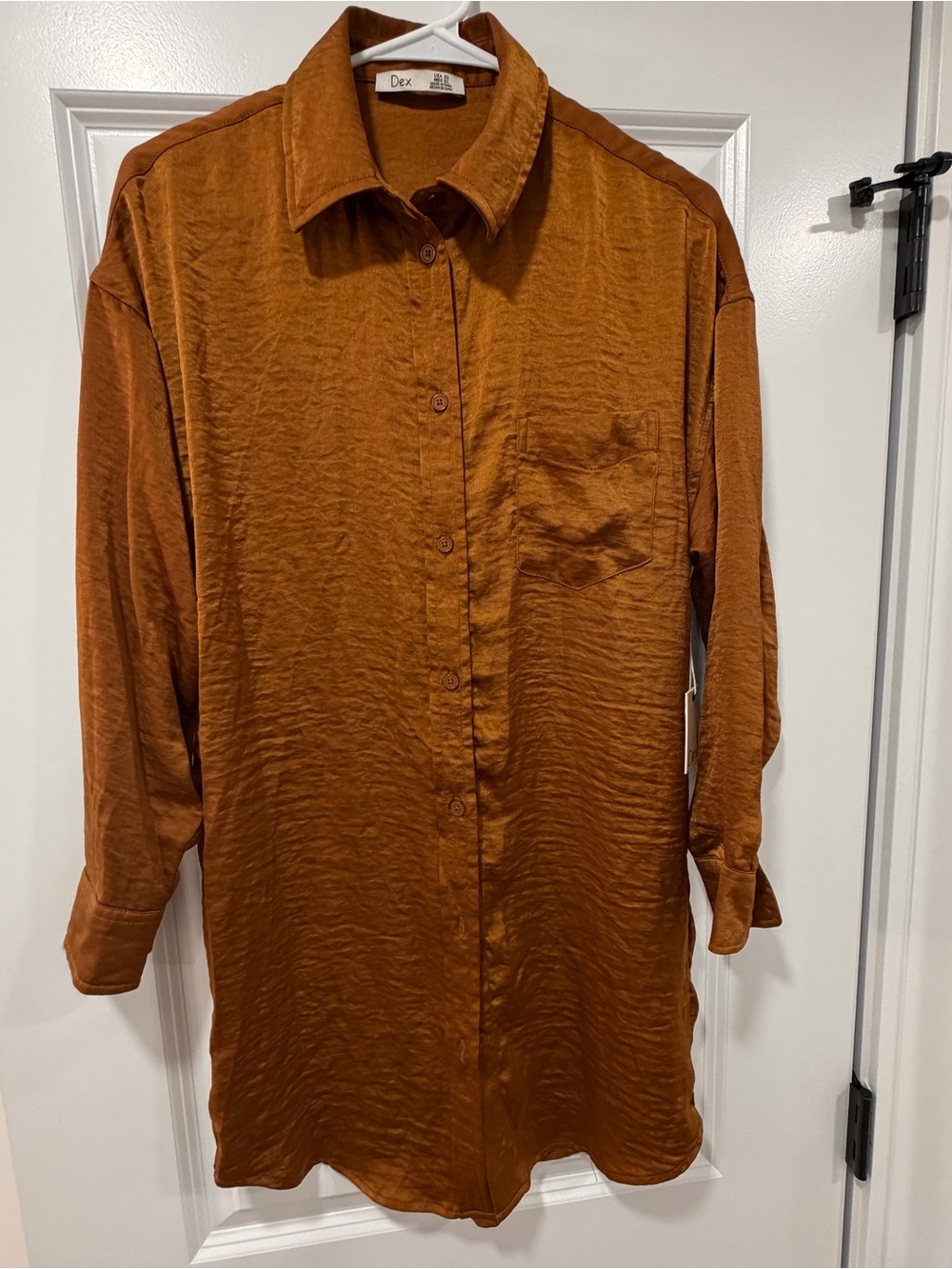 Women’s DEX satin shirt dress